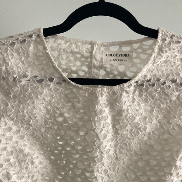 *last call* CHLOÉ STORA white snakeskin print blouse - Picture 4 of 12